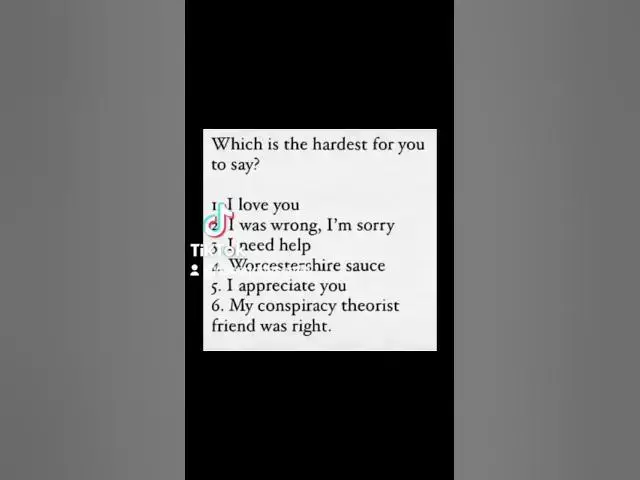 Video thumbnail for What is the hardest for you to say?