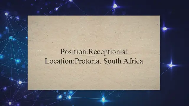 'Video thumbnail for DEPARTMENT OF PUBLIC WORKS AND INFRASTRUCTURE: RECEPTIONIST POST'