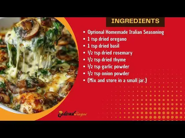 Video thumbnail for Cheesy Chicken and Spinach Casserole with Mushrooms Recipe