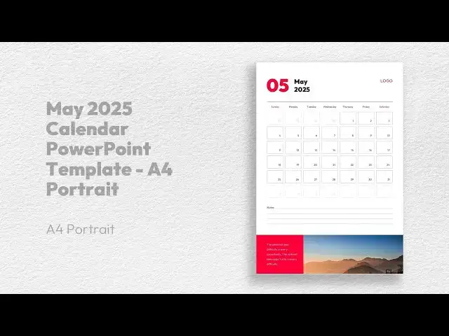 'Video thumbnail for 2025 Monthly Calendar PowerPoint Template Free Download by mslides   A4 portrait'