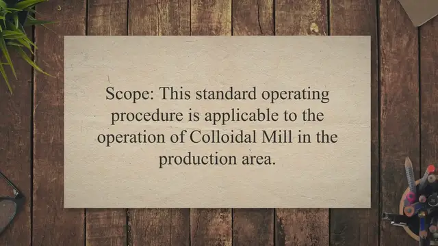 Video thumbnail for SOP on Operation of Colloidal Mill