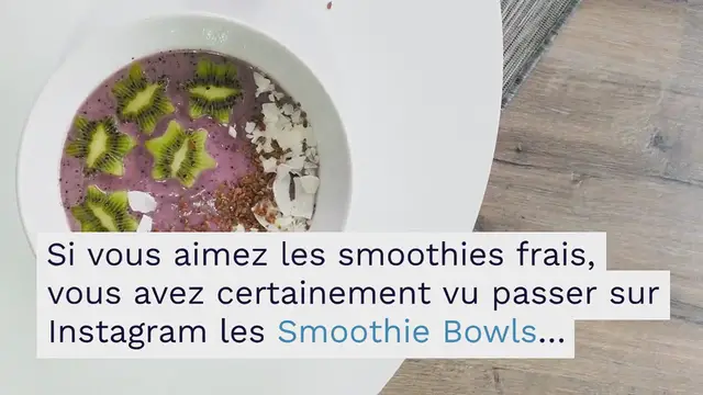 Video thumbnail for Smoothie Bowl banane & myrtilles