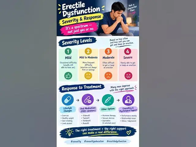 Video thumbnail for 07 Erectile dysfunction severity and response. #sexuality #sexualityeducation #erectiledysfunction