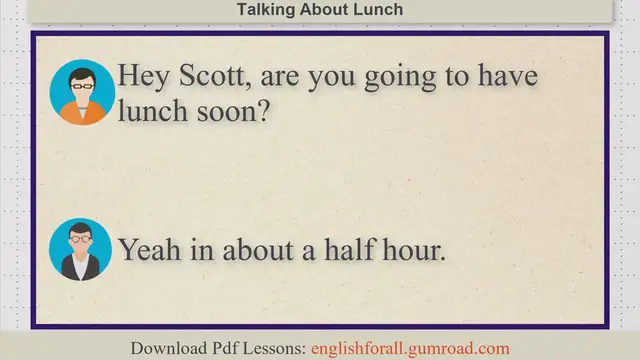 Video thumbnail for Talking About Lunch