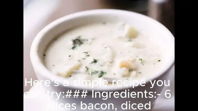 Video thumbnail for Clam chowder recipe
