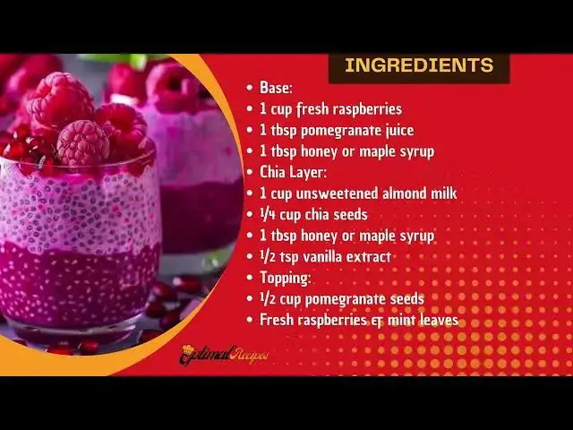 Video thumbnail for Pomegranate Raspberry Chia Dessert Recipe