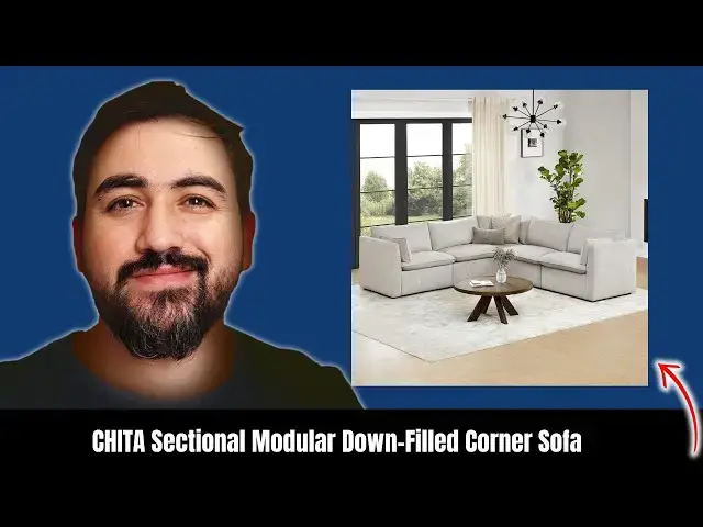 Video thumbnail for CHITA Sectional Modular Down-Filled Corner Sofa