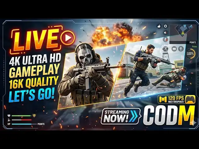 Video thumbnail for CODM LIVE: 4K Ultra HD Gameplay & 120 FPS Max Graphics!