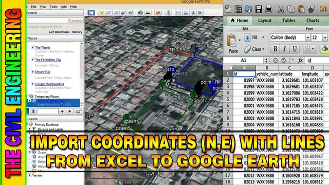 'Video thumbnail for Import Coordinates with Lines from Excel To Google Earth | Convert XLS to KML | in Urdu/Hindi'