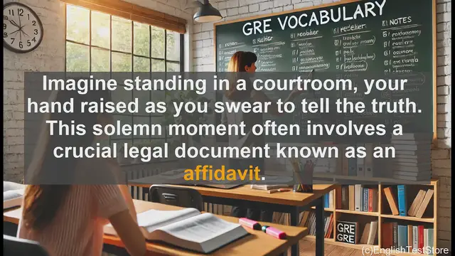 Video thumbnail for GRE Vocabulary Lesson: Exploring the Legal Term 'Affidavit'