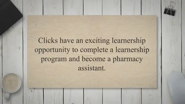 'Video thumbnail for Clicks : Pharmacist Assistant Learnership'