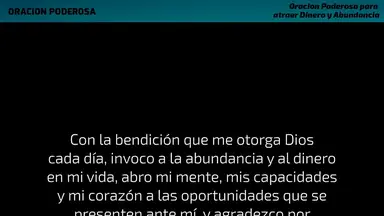 'Video thumbnail for Oracion Poderosa para atraer Dinero y Abundancia'