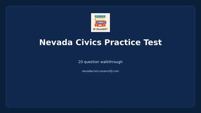 Video thumbnail for Nevada Civics Practice Test