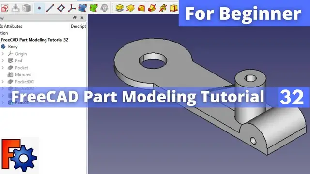 'Video thumbnail for FreeCAD Part Modeling Tutorial 32 | FreeCAD Tutorial | FreeCAD Part Design | Mechnexus |'
