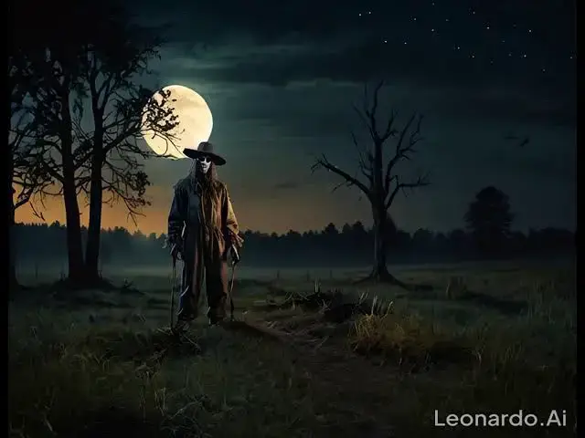 Video thumbnail for Scarecrow in the field