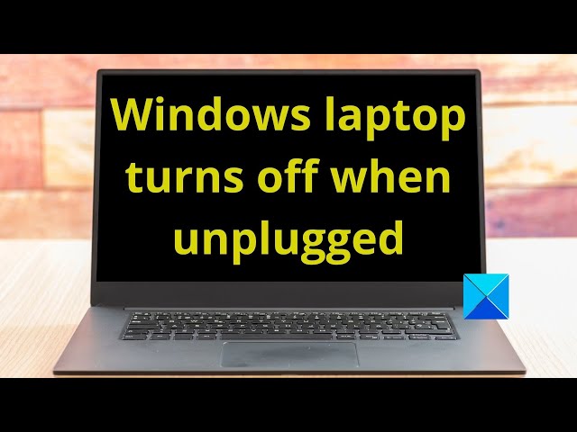 Video thumbnail for Windows laptop turns off when unplugged even with new Battery