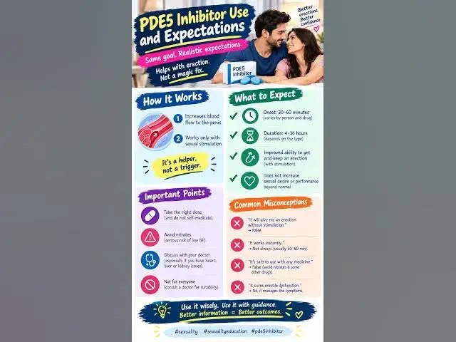 Video thumbnail for 08 PDE5 inhibitor use and expectations. #sexuality #sexualityeducation #pde5inhibitor