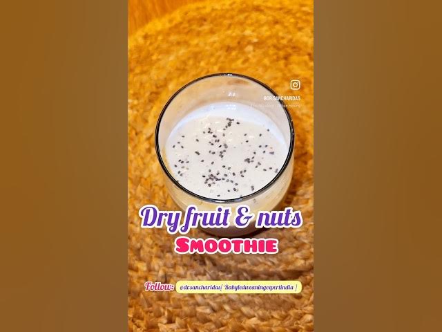 Video thumbnail for Dry fruit and nuts smoothie for breakfast