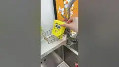 Video thumbnail for 🌟 Stainless Steel Kitchen Sink Rack! 😍 | Product Link is in Description ⬇️ #shorts #kitchen #Gadgets