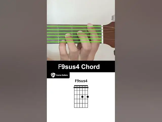 Video thumbnail for How To Play The F9sus4 Chord On Guitar - Guitars