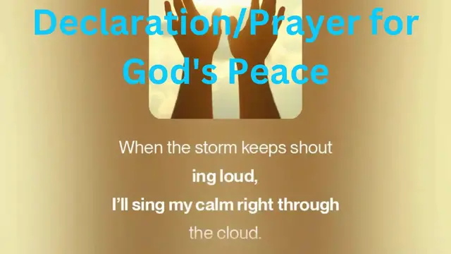 Video thumbnail for Remix Declaration Prayer for God's Peace