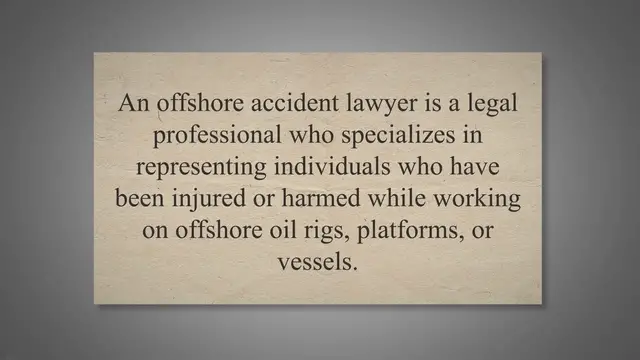 'Video thumbnail for Navigating Offshore Accidents: A Guide to Hiring and Choosing the Right Offshore Accident Lawyer'