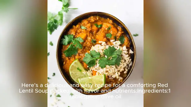 Video thumbnail for red lentil recipe
