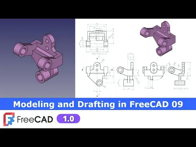 'Video thumbnail for Modeling and Drafting in FreeCAD 09 | FreeCAD Tutorial | FreeCAD Drawing | Mechnexus |'