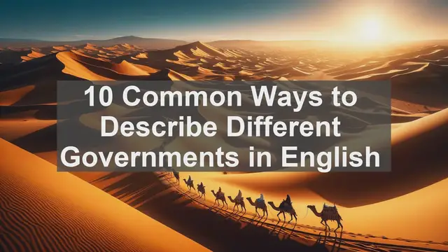 Video thumbnail for 10 Common Ways to Describe Different Governments in English