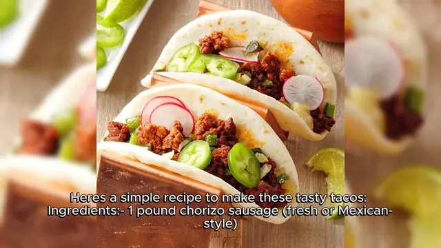 Video thumbnail for Chorizo Tacos Recipe