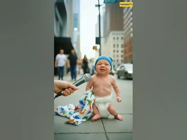 'Video thumbnail for baby interview #baby #funny #aibaby @SheriffLabrador @LittleBabyBum'