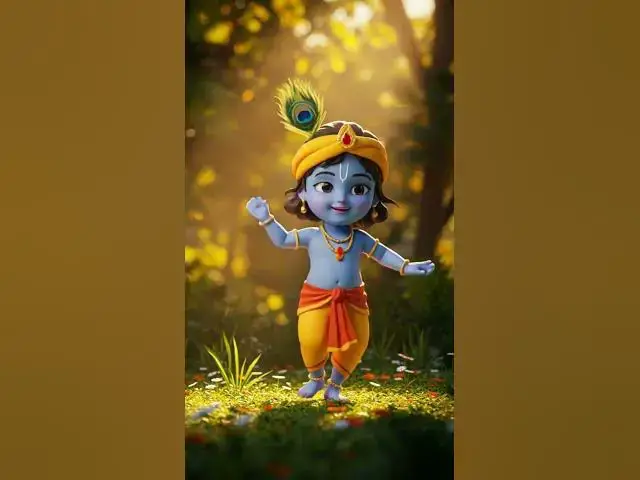 Video thumbnail for Little Krishna dancing in the forest #modernmyths #baby #saresankatkoharneganeshnikale #krishna