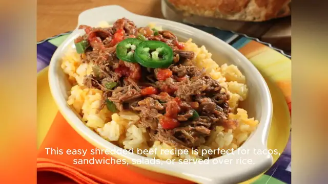 Video thumbnail for shredded beef recipe