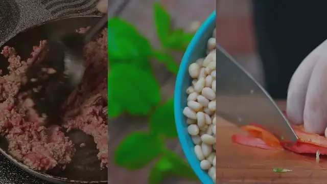 Video thumbnail for Beef and Pine Nut Stuffed Peppers