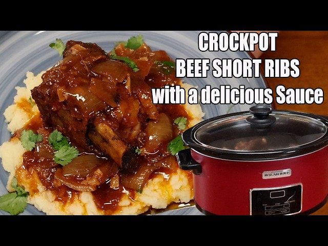 Video thumbnail for CROCKPOT BEEF SHORT RIBS with a Delicious Sauce