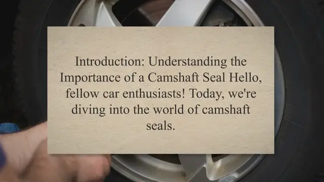 Video thumbnail for How to Replace a Camshaft Seal: A Step-by-Step Guide