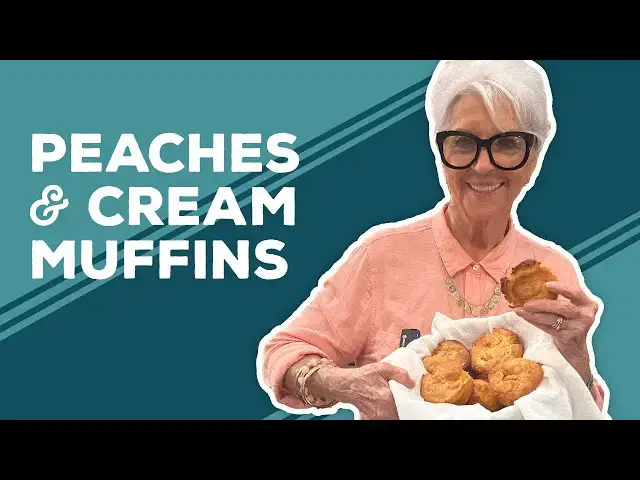 Video thumbnail for Love & Best Dishes: Peaches and Cream Muffins Recipe | Easy Recipes with Canned Peaches
