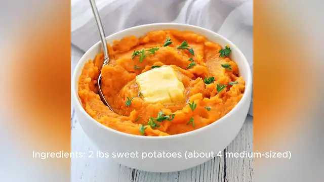 Video thumbnail for mashed sweet potato recipe