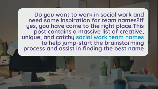 Video thumbnail for 200+ Social Work Team Names Ideas to Get Inspiration From