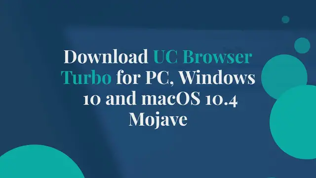 Video thumbnail for Download UC Browser Turbo for PC, Windows 10 and macOS 10.4 Mojave