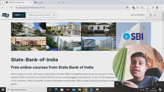 Video thumbnail for State bank of india Free course 2024 & Internship