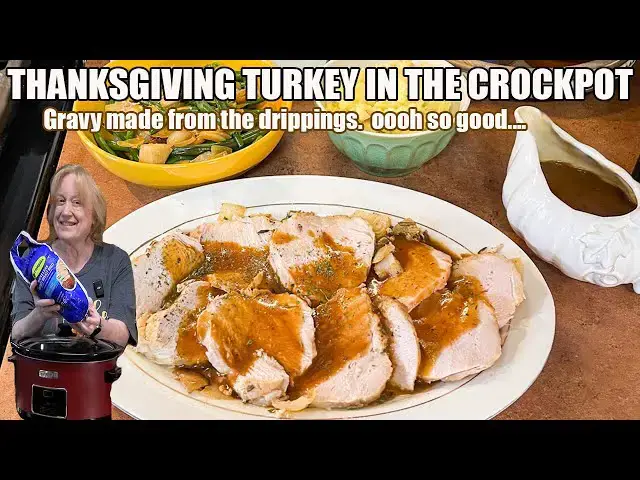 'Video thumbnail for Thanksgiving Turkey in the Slow Cooker with a delicious gravy Saving Oven Space'