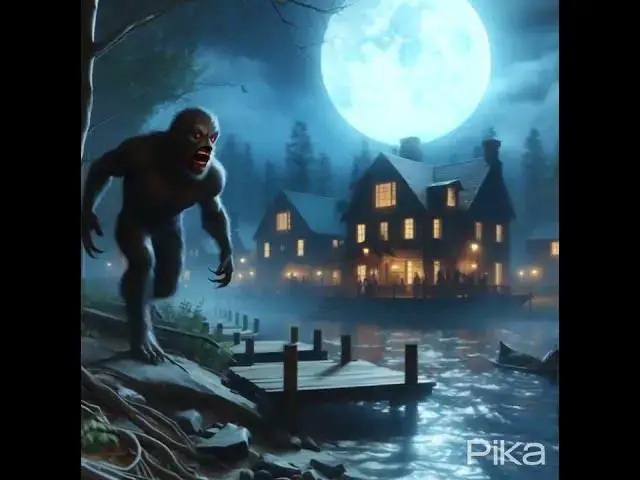 Video thumbnail for a werewolf through the streets of a town at full moon #wolf #werewolf #horror #creepy