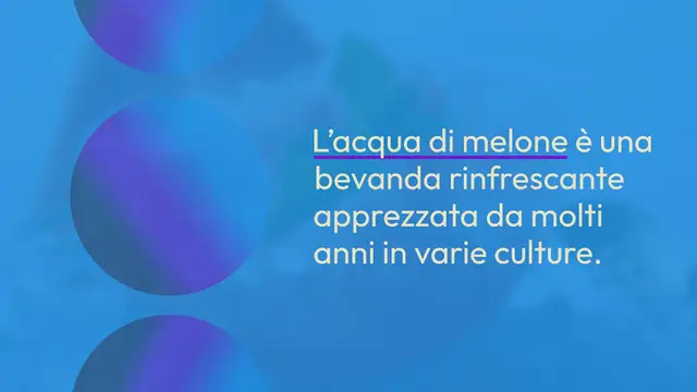 Video thumbnail for RICETTA ACQUA DI MELONE