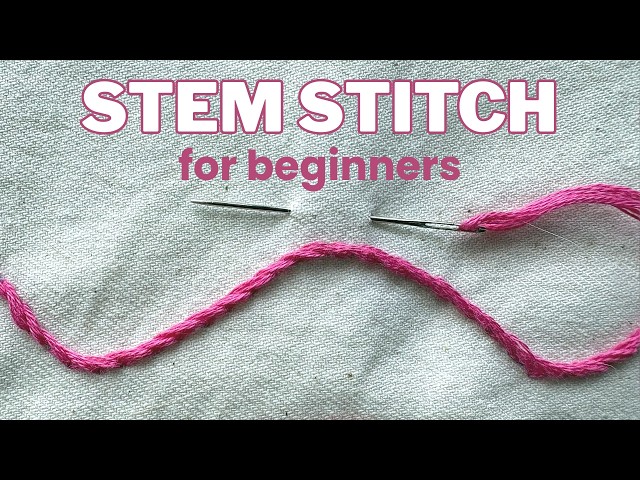 Video thumbnail for Learn the Stem Stitch for Hand Embroidery - Slow Stitching for Beginners