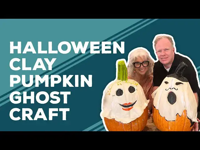 Video thumbnail for Love & Best Dishes: Clay Pumpkin Halloween Ghost Craft | Decorate with Me
