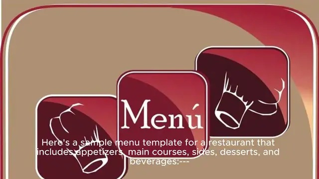 Video thumbnail for menu template Price