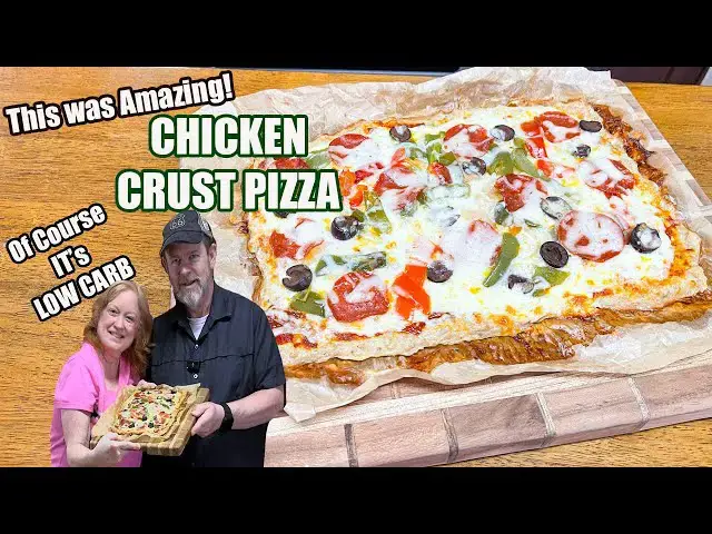 'Video thumbnail for CHICKEN CRUST PIZZA LOW CARB DINNER FOR 2 You Won't Believe This One'