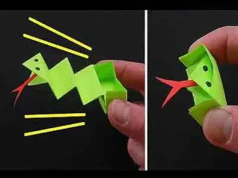 Video thumbnail for Como fazer Cobra que pula da caixa - em Origami.