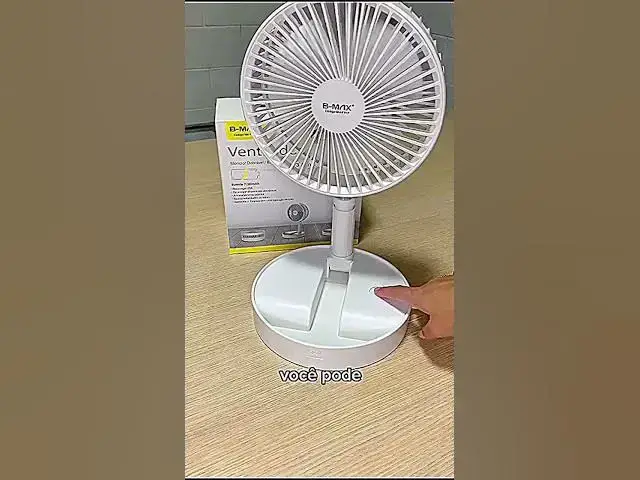 Video thumbnail for mini ventilador portátil dobrável #calor #vlogger